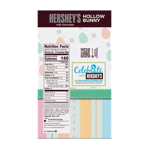 Hershey S Hollow Milk Chocolate Bunny 4 Oz Box