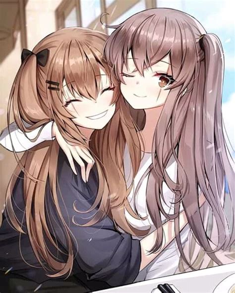 Two Best Friends Hugging Anime