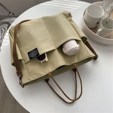 Japanische Multi Pocket Großraum Tot Canvas Tasche Etsy de