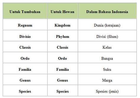 Urutan Takson Pada Tumbuhan Studyhelp