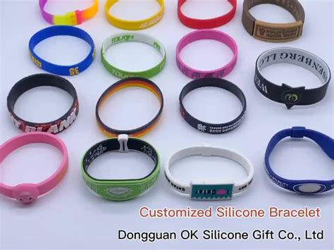 Oksilicone Newest Design Silicon Sports Bracelet Custom Printed Logo