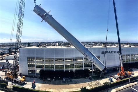 SpaceX Lands Historic Recovered Falcon 9 Rocket Stage On Display