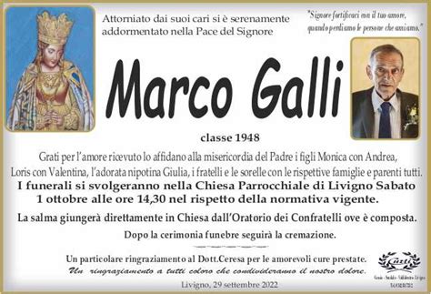 Necrologio Galli Marco INTORNO TIRANO