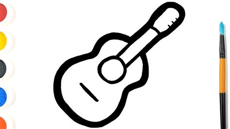 Guitare facile à dessiner par étapes comment dessiner une guitare