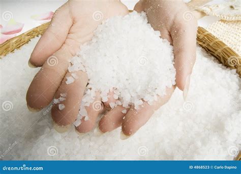 Scrub Hands With Salt Stock Image Image Of Resort People 4868523