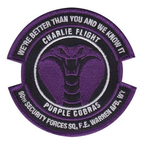 90 Sfs Purple Cobras Flight Patch 90th Security Forces Squadron Patches