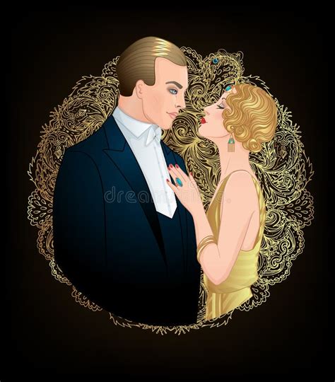 Art Deco Couple Stock Illustrations 1878 Art Deco Couple Stock