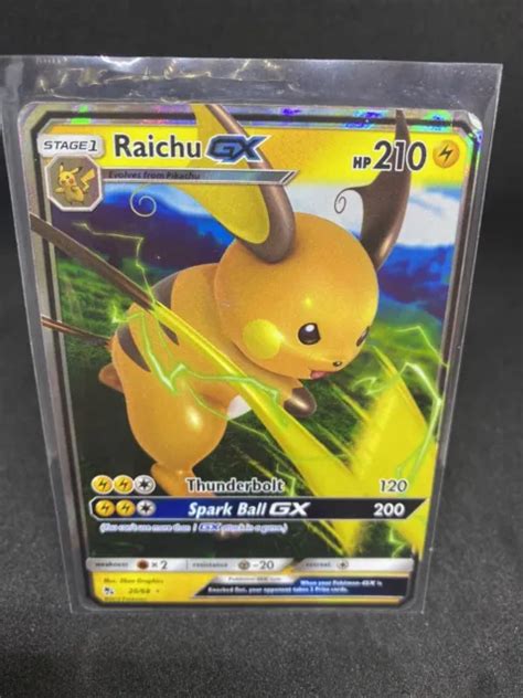 RAICHU GX 20 68 Ultra Rare Hidden Fates Pokemon EUR 3 50