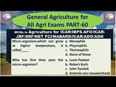 General Agriculture Mcqs Part For Iffco Agt Icar Jrf Srf Net