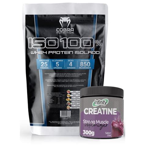 Whey Protein Isolado Creatina 300 Grs Shopee Brasil