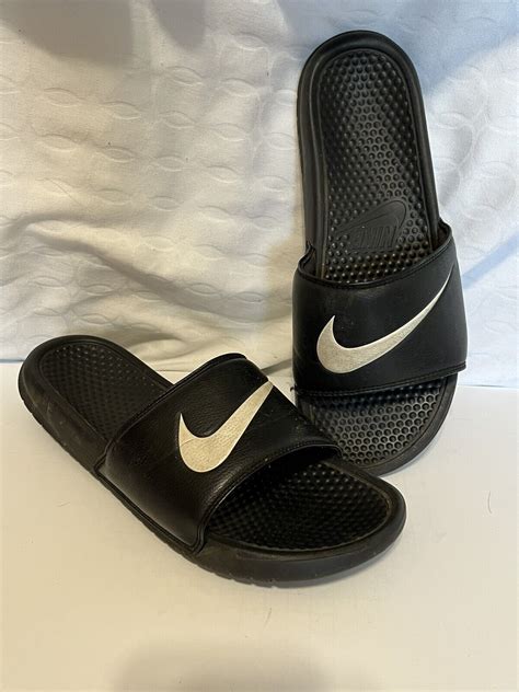 Nike Bennasi Swoosh Slide Sandals Men S Black White Gem