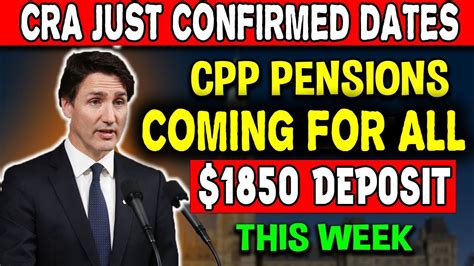 CRA Issued New Deposit Dates 1850 Extra Coming Directly Into Seniors