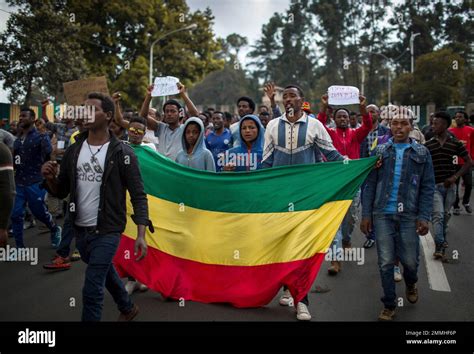 Thousands Of Protestors From The Capital And Those Displaced By Ethnic