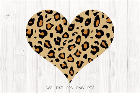 Leopard Print Heart SVG For Cricut Free SVG For Cricut Crafters