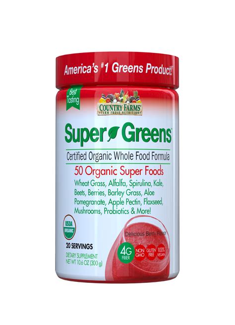 Country Farms Super Greens Drink Mix Berry Windmill Vitamins