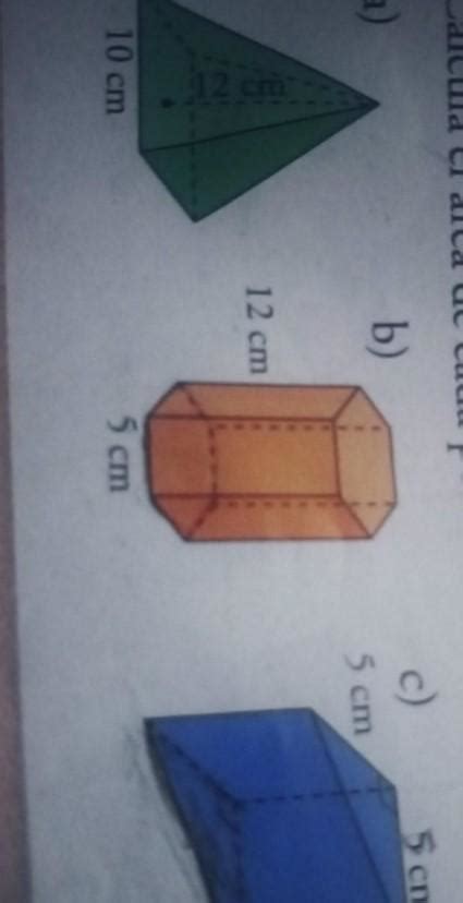 revolución del ejercicio 1 4 Calcula el área de cada poliedro a b