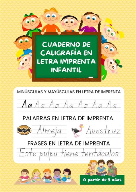 Buy Cuaderno De Caligrafía En Letra Imprenta Infantil Libro de