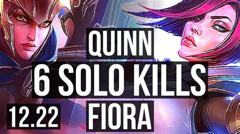 Quinn Vs Fiora Top 6 Solo Kills Godlike Rank 10 Quinn Kr Master