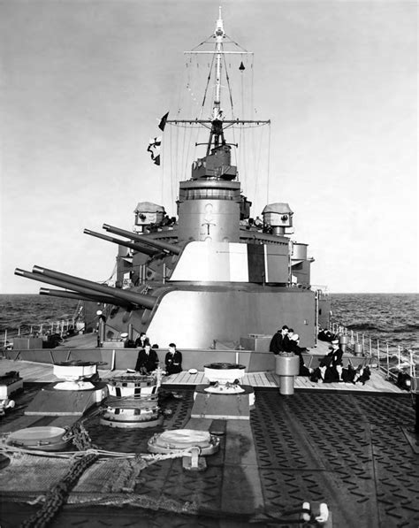 A Bow On View Of Hms Newcastle C76 With Her Guns Trained To Starboard [1802 × 2271] R