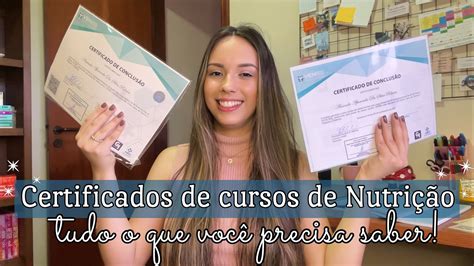 Meus certificados de cursos online de Nutrição VENES Escola de