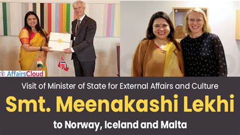 Visit Of Minister Of State For External Affairs Culture Meenakashi