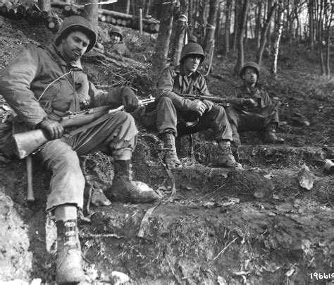 Exhausted Gis Of The 8th Infantry Regiment 4th Infantry Division