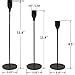 Willgail Set Of Matte Black Candle Holders For Taper Candles Modern