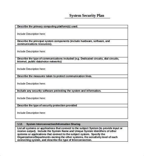 10 Security Plan Templates Sample Templates