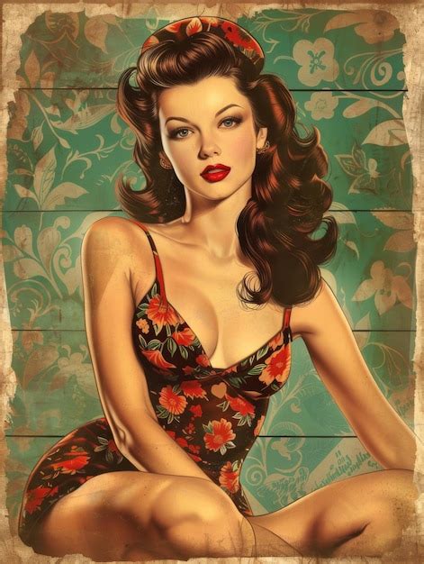 Vintage Classic Pinup Movie Poster Premium Ai Generated Image