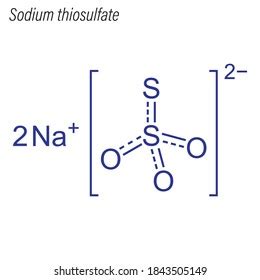 Skeletal Formula Sodium Thiosulfate Drug Chemical Stock Vector Royalty