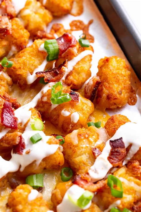 Cheesy Loaded Tater Tots Recipe All Things Mamma