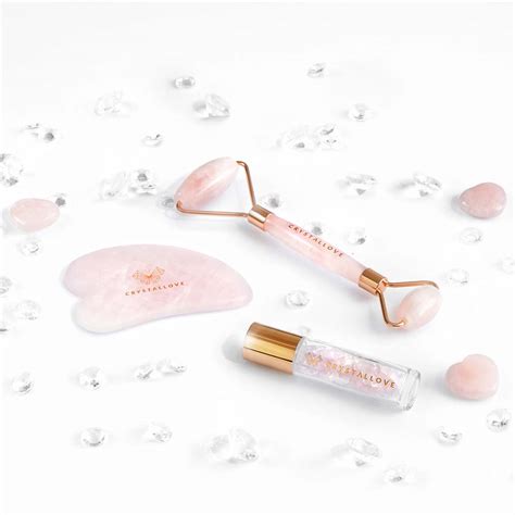 CRYSTALLOVE Rose Quartz Face Massager Fina