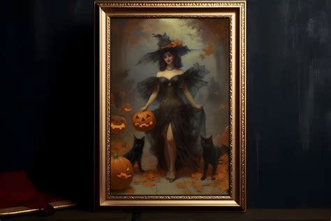 Halloween Witch, Autumn Gothic Digital Print, Halloween Decor, Poster ...