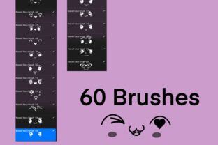 Kawaii Face Brushes Procreate Graphic By Infinity Art Works