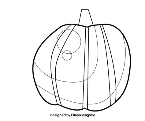 Pumpkin illustration black and white clipart free download