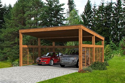 Contemporary 2-Car Carport - 68746VR | Architectural Designs - House Plans