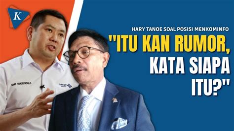 Hary Tanoe Tepis Isu Soal Dirinya Akan Jabat Menkominfo YouTube