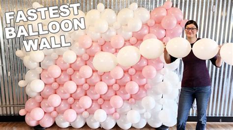 Fastest Balloon Wall Build Quick Link Balloon Wall Youtube