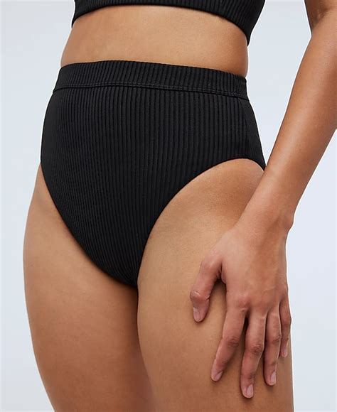 Ribbed High Rise Bikini Bottom Madewell