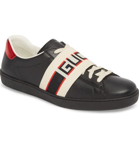 Gucci New Ace Stripe Leather Sneaker Men Nordstrom