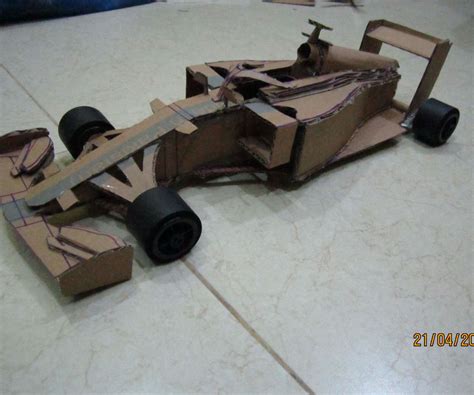 Diy Cardboard Formula 1 Car Model 4 Steps Instructables