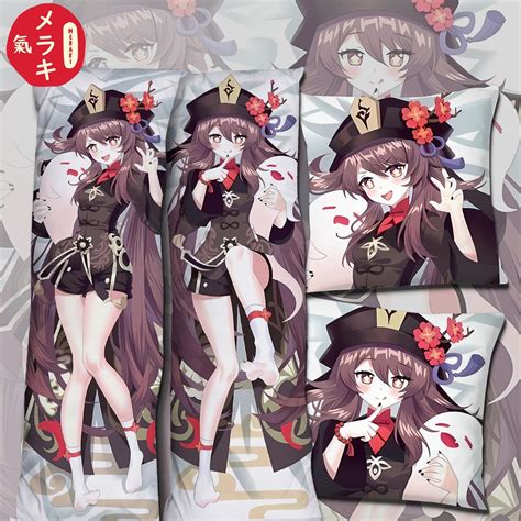 Hu Tao Body Pillow Cover Genshin Impact Pillow Case Game Etsy