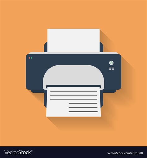 Icon Of Printer Flat Style Royalty Free Vector Image