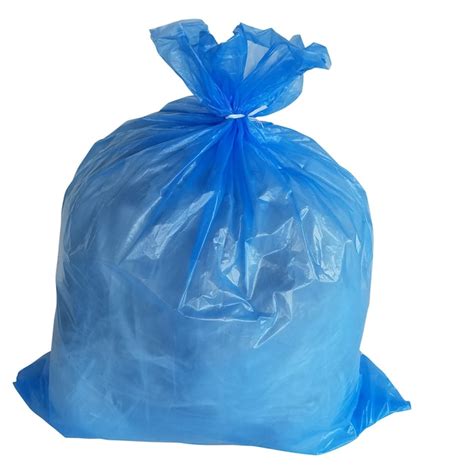 Plasticmill 42 Gallons Blue Outdoor Plastic Recycling Trash Bag 100