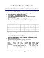 Scientific Method Lab Activity 1 Doc Docx Scientific Method Virtual