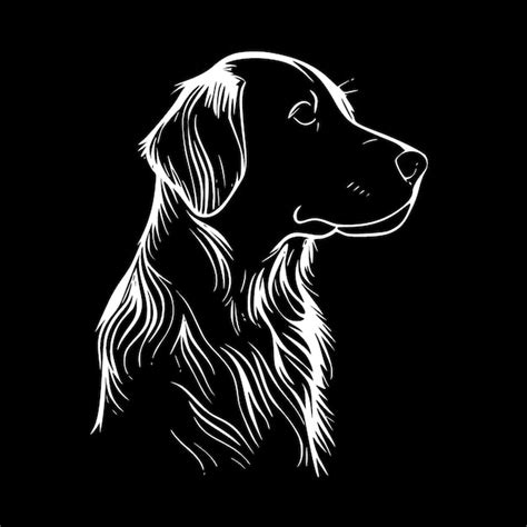 Premium Vector Golden Retriever Minimalist And Simple Silhouette