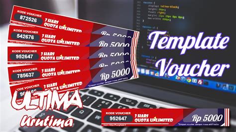 Template Voucher Kecil Mikhmon Keren Ultima Voucher Youtube