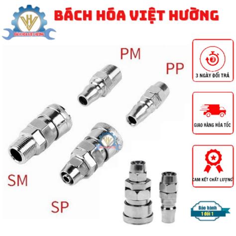 Khớp Nối Nhanh Sp Pp Ống Nối Khí Nén 5x8mm 65x10mm 8x12mm Ống Pu Dây