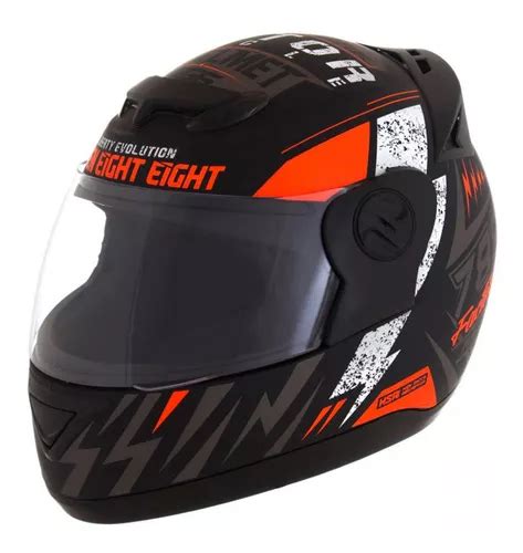 Capacete Evolution 788 G6 Factory Racing Laranja Parcelamento Sem Juros