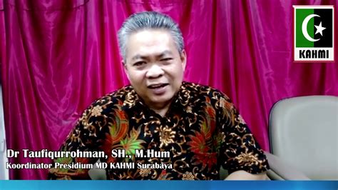 Dr Taufiqurrahman Md Kahmi Surabaya Ucapan Pelantikan Md Kahmi Ngawi